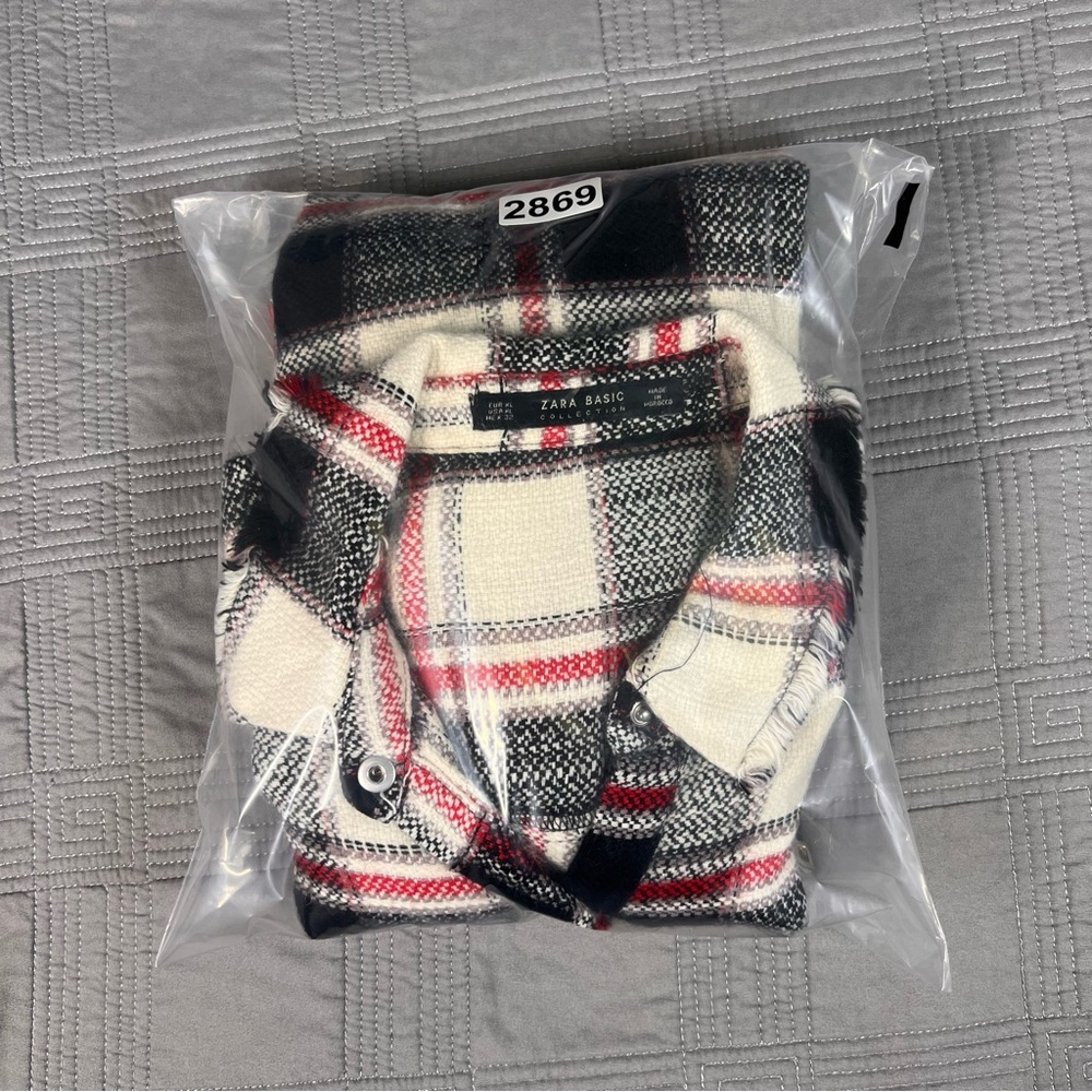 Zara Black and White Plaid Mini Dress - Picture 11 of 12
